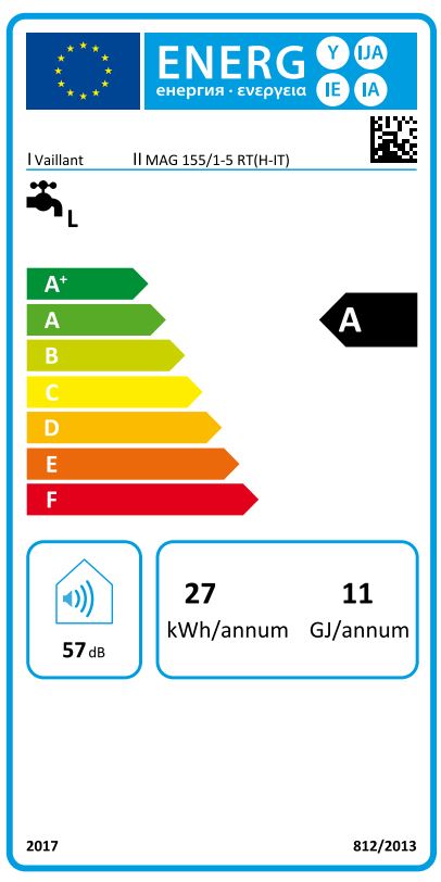 Scaldabagno a gas Metano 15 Litri Vaillant turboMAG Plus 155/1-5 RT Camera Stagna