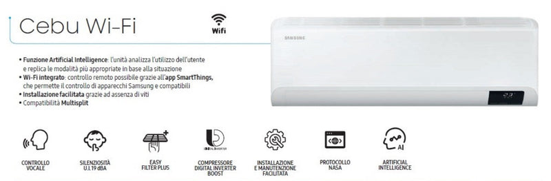 Climatizzatore Samsung Cebu 12000 btu Wi-Fi F-AR12CBB