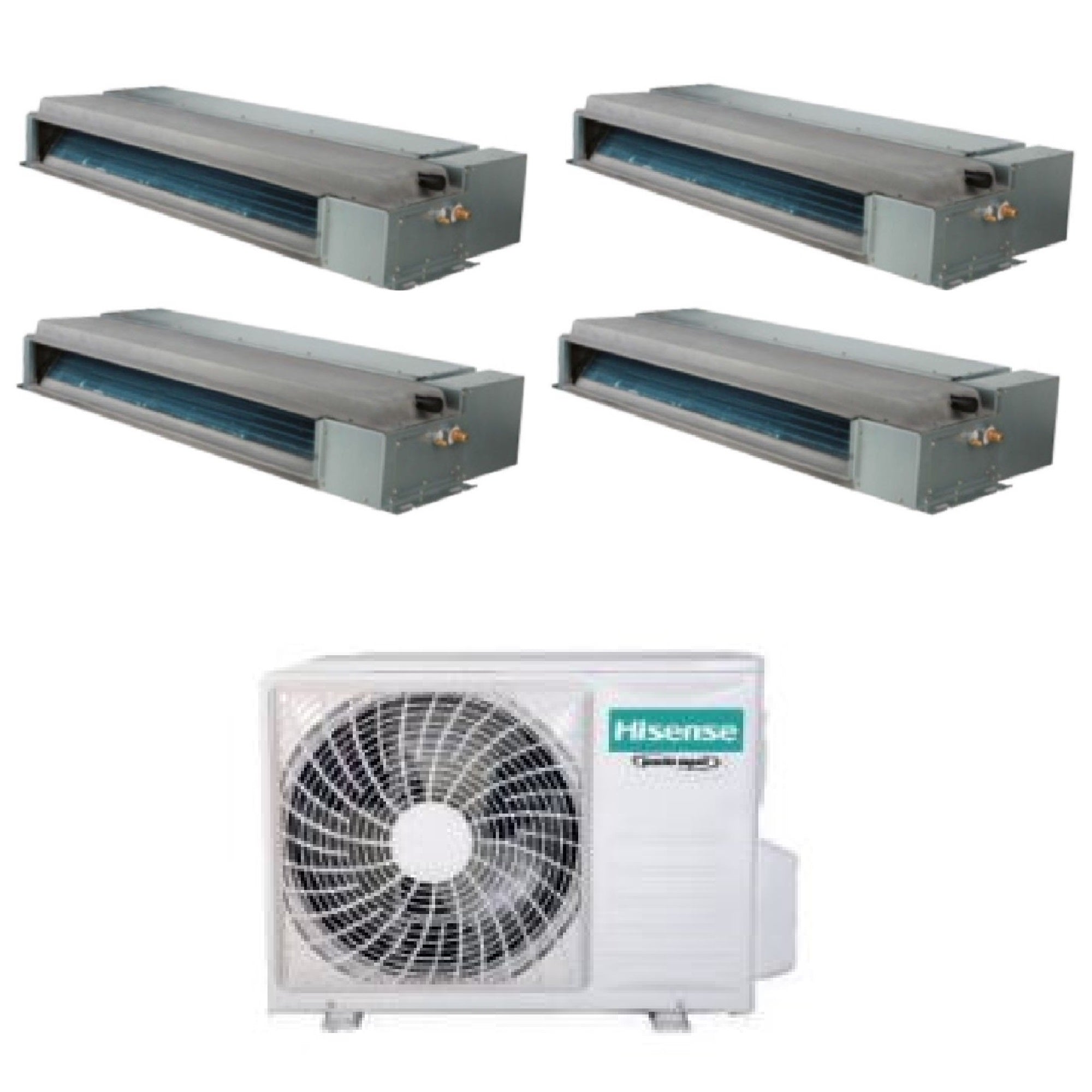Climatizzatore Hisense Canalizzato Quadri Split 9000+9000+9000+12000 Btu 4AMW81U4RJC