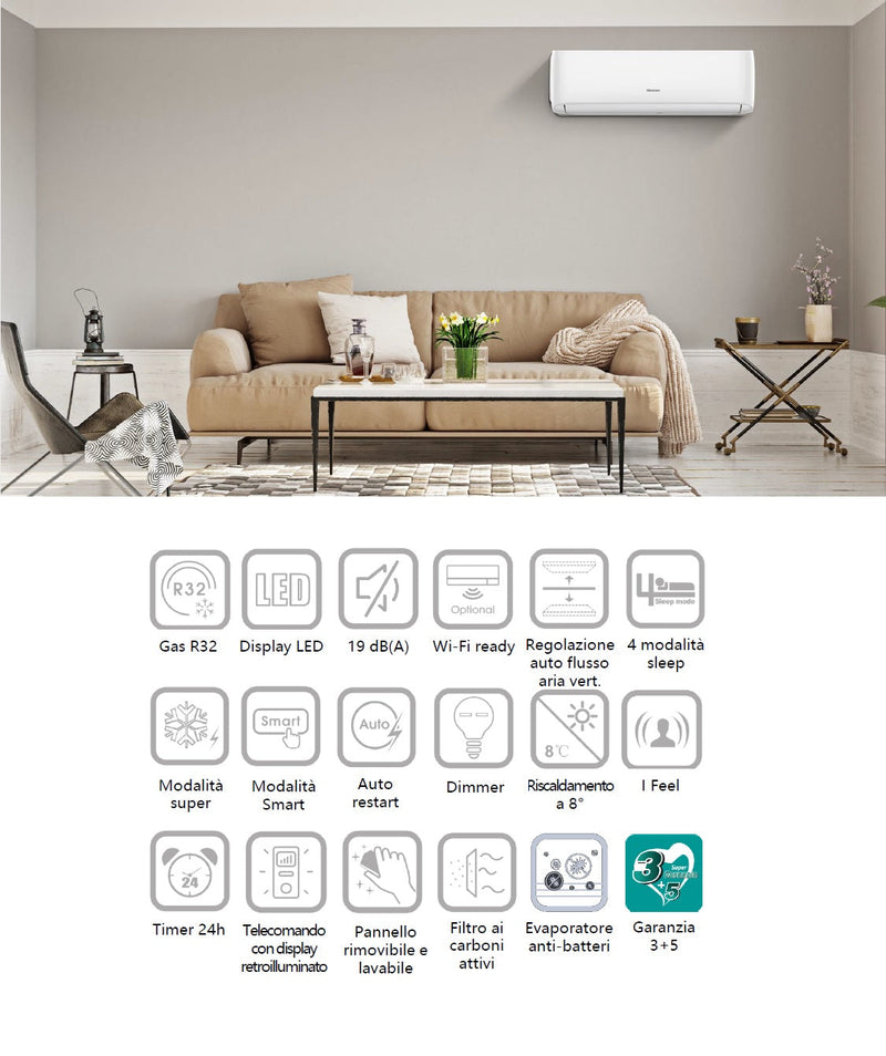 Climatizzatore Hisense Easy Smart 12000 btu CA35MR05