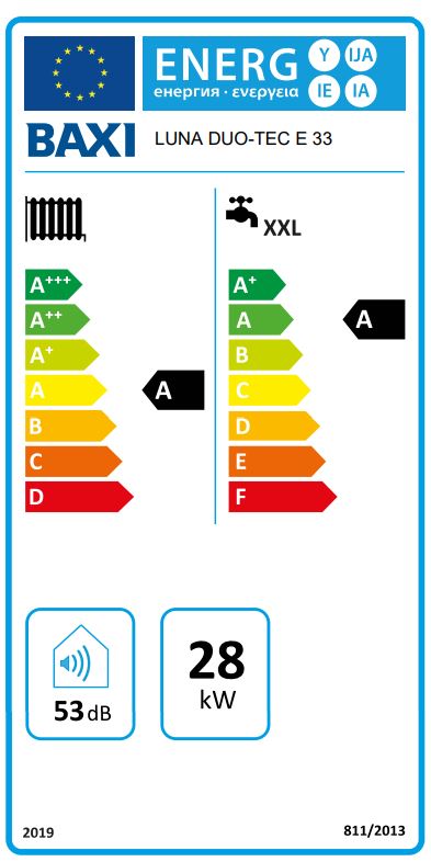 Caldaia a condensazione Baxi 33 kw Luna Duo-Tec E 33
