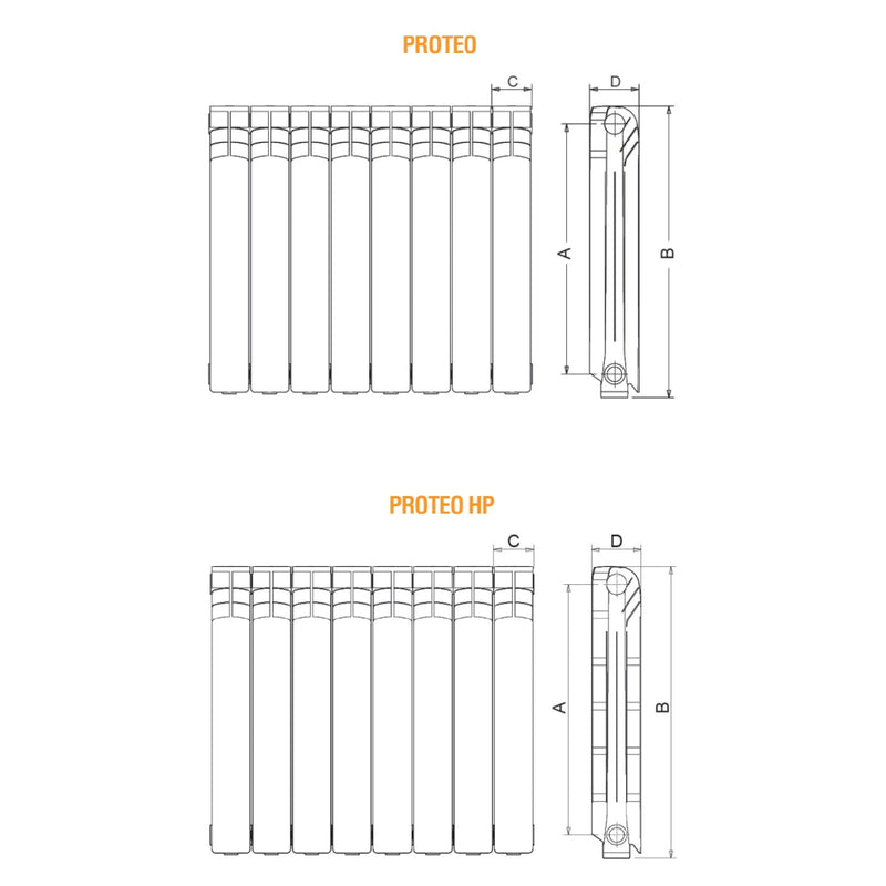 Radiatore alluminio Ferroli Proteo e Proteo HP pressofuso