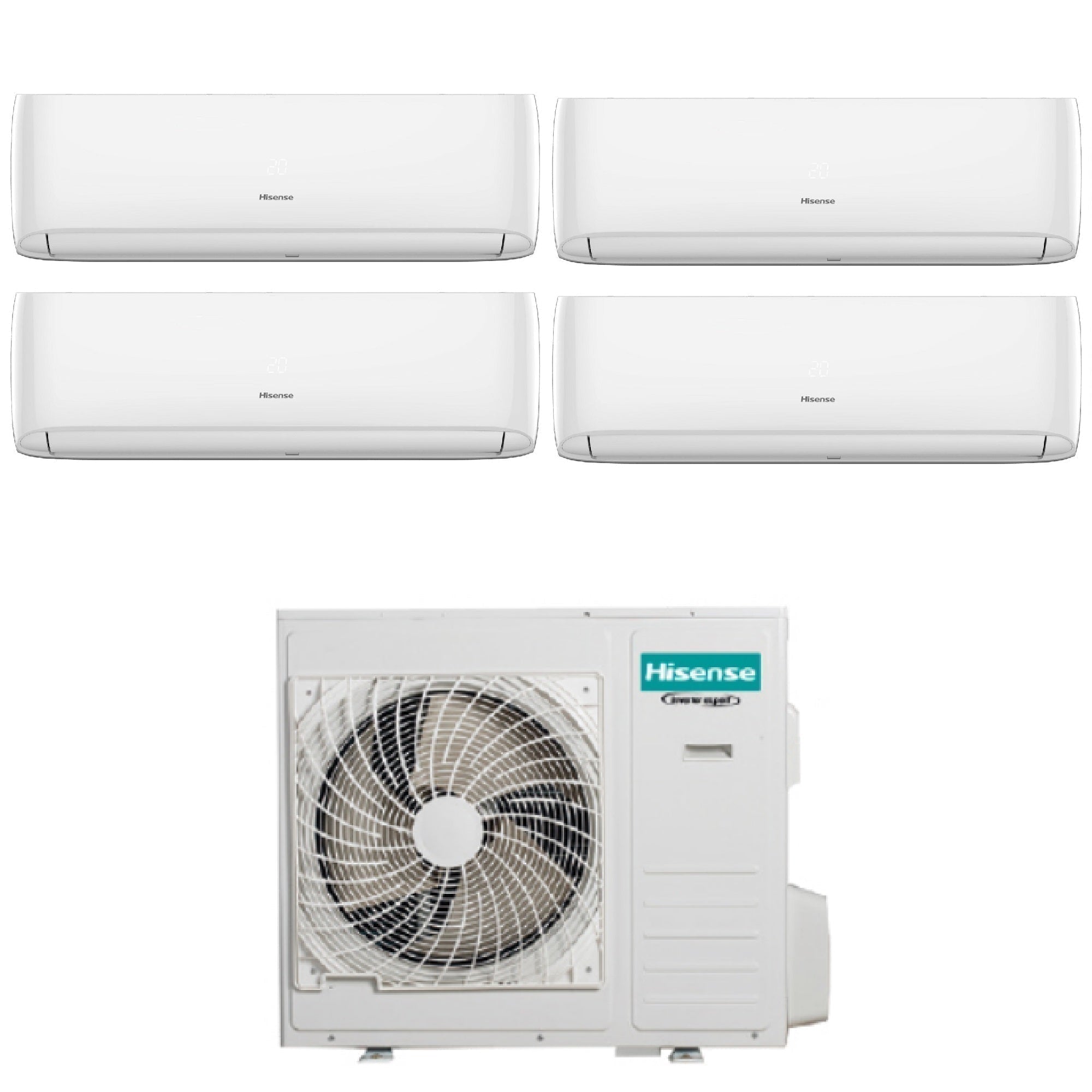 Climatizzatore Hisense Hi-Comfort Quadri Split 9000+9000+9000+12000 btu Wi-Fi 4AMW105U4RAA