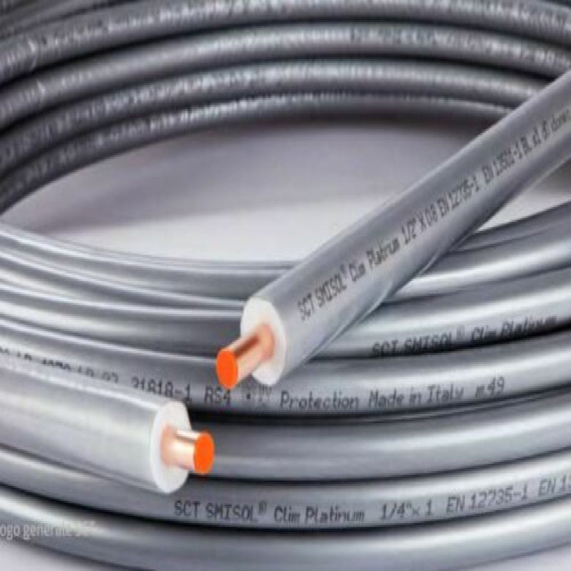 Tubo rame Smisol Clim Platinum rotolo 50 m da 3/8" Ø 1 mm per impianto climatizzatori