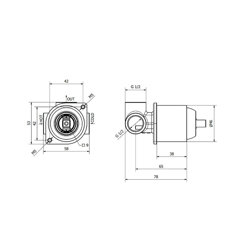 Miscelatore Monocomando Teorema Sonic incasso doccia cod. 8C000