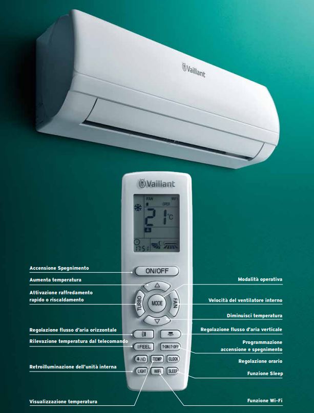 Climatizzatore Vaillant climaVAIR intro 9000 btu VAIL 1-025 WN
