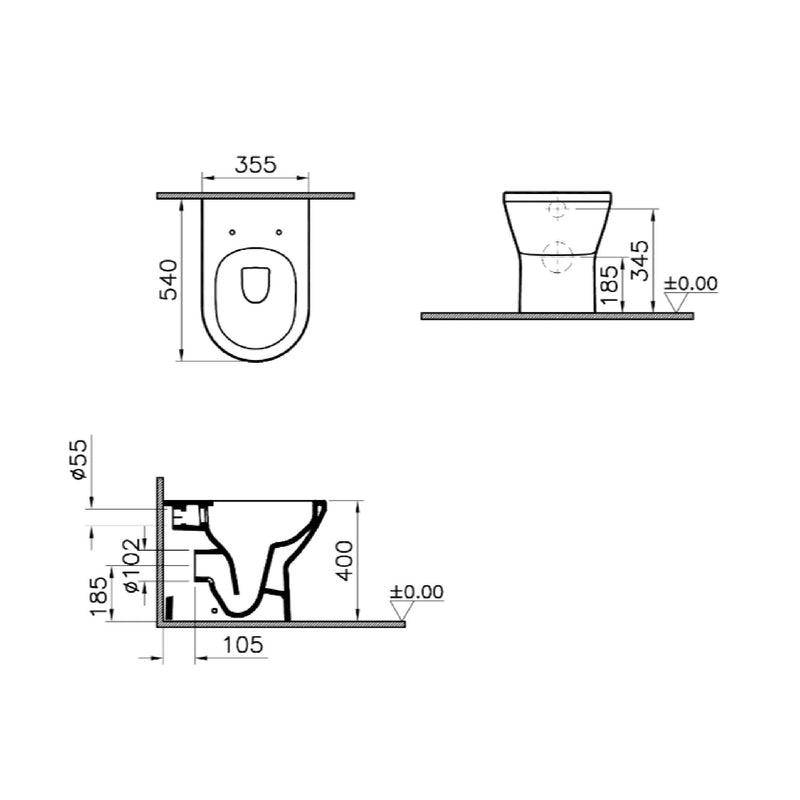 Vaso a pavimento Vitra Integra