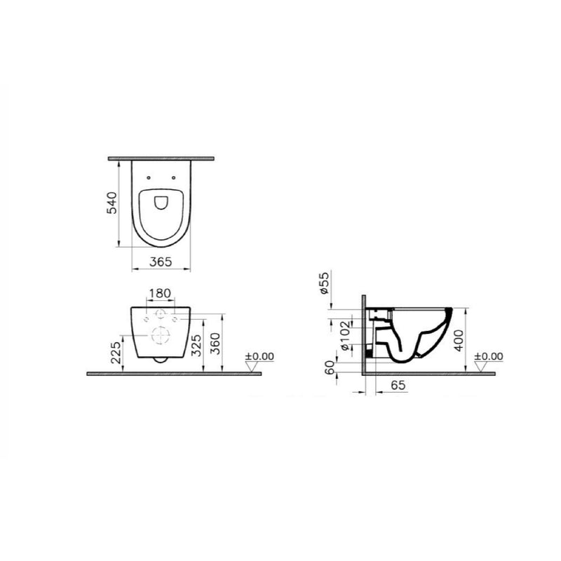 Vaso sospeso Vitra Sento Rim-Ex