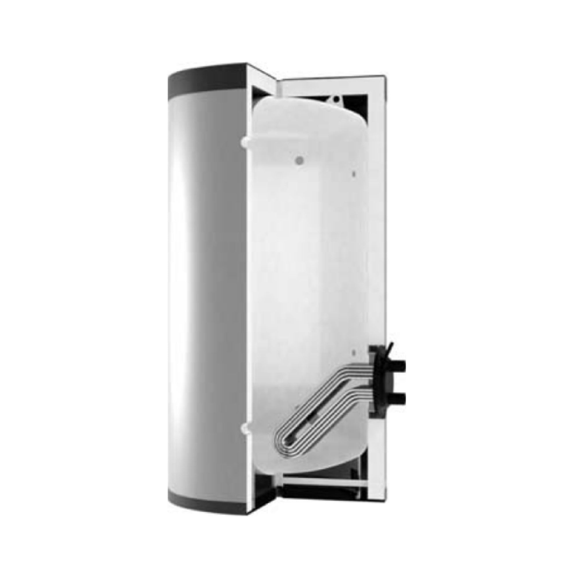 Bollitore Cordivari Polywarm Extra 1 coibentato 300 litri con uno scambiatore in acciao inox 316L