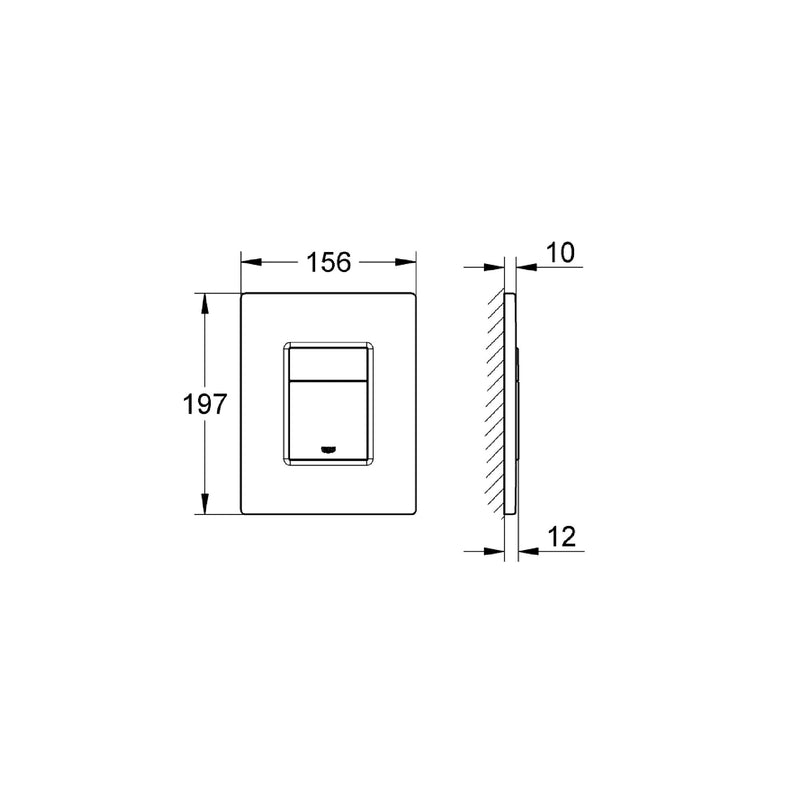 Placca di comando Grohe Skate Cosmopolitan 38732SH0 bianca