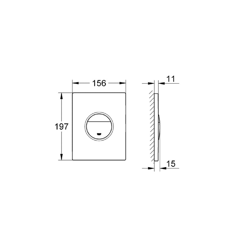 Placca di comando Grohe Nova Cosmopolitan 38765000 cromata
